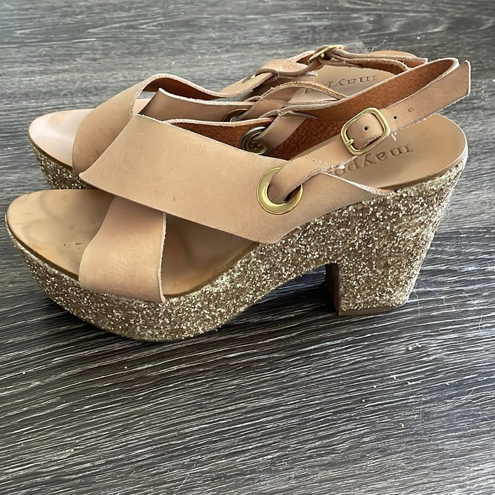Maypol Glitter Sandal Heels